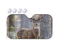Camouflage Deer Car Windshield Sun Shade Foldable Car Front Window Sunshade for Sun, Heat and UV Rays, Auto Sun Blocker Visor Protector for Cars, SUVs Small