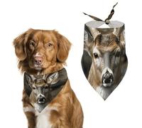 Camouflage Deer Dog Bandanas Soft Cute Triangle Larges Scarfs for Pets Kerchief Print Pet Handkerchiefs for Small Medium Large Dogs Puppy Cats