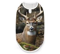 Camouflage Deer Dog Shirt Quick Dry Breathable Pet T-Shirt Soft Stretchy Sleeveless Vest Dog Apparel M