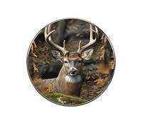 Camouflage Deer Fridge Magnet Sticker, Round Magnets for Kitchen, Alloy Refrigerator Magnetic Freezer Decor Accessories, Home, Cabinet, and Photos, DIY, Art Projects