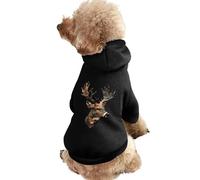 Camouflage Deer Funny Dog Sweatshirt with Hat Soft Comfortable Vest Suit Cute Clothes for Cat Puppy
