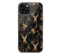 Camouflage Deer Hunting Pattern Printed Phone Case Compatible with iPhone 15/15 Plus/15 Pro/15 Pro Max Glass Back Protective Shell
