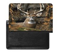 Camouflage Deer Passport Holder for Travel PU Leather Passport Covers Case Card Slot Ultra Slim Passports Wallet