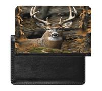 Camouflage Deer Passport Holder Vaccine Card Holder Travel Document Organizer Credit Card Organizer for Women/Men