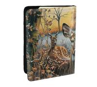 Camouflage Deer Printed Passport Holder - 6.5 x 4.5 Inch RFID Blocking Travel Wallet,Stylish Passport Cover,Lightweight Document Organizer for Cards