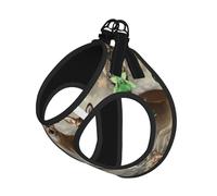 Camouflage Deer Printing Dog Summer Harness With Leash Set,Adjustable And Reflective Step-In Puppy Pet Vest Harnesses