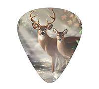 Camouflage Deer Prints Guitar Plectrums 12 Pieces Set - Comfortable In The Hand With Smooth Edges Three Thicknesses To Match