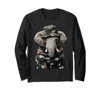 Camouflage Elephant Camo Animal Hunter Wildlife Hunting Long Sleeve T-Shirt