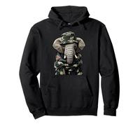 Camouflage Elephant Camo Animal Hunter Wildlife Hunting Pullover Hoodie