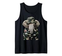 Camouflage Elephant Camo Animal Hunter Wildlife Hunting Tank Top