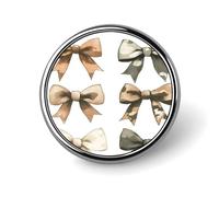 Camouflage Fabric Bows Military Round Brooch for Men Women Fashion Badge Collar Pin Dress Jacket Backpack Accessories