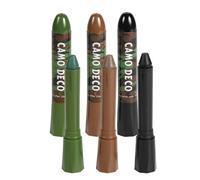 Camouflage Face Paint Sticks Waterproof & Sweat-Resistant for Hunting Military Training Outdoor Survival - 3 Colour Set Easy Application Skin & Eye Concealment Tactical Gear Adults