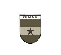 Camouflage Flag Patch Ghana Tactical Print Self-Gripping