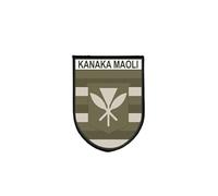 Camouflage Flag Patch Kanaka Maoli Hawaii Tactical Print Embroidered Self-Gripping