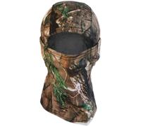 Camouflage Fleece Lined Balaclava Warm Winter Windproof Thermal Hood Neck Warmer Mask English Oak Tree Real Leaf Camo Hunting Photography