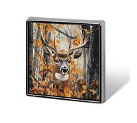 Camouflage Forests Deer Button Pins Square Badge Personalized Button Brooch Lapel Pins for Women Men Gifts