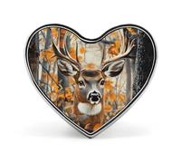 Camouflage Forests Deer Heart Badge Funny Lapel Pins Personalized Button Brooch Pin for Clothing Bag Accessories