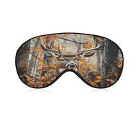 Camouflage Forests Deer Sleep Mask Adjustable Eye Mask Blindfold Eye Cover Sleeping Mask for Home Travel