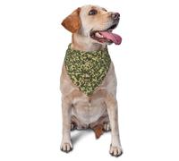Camouflage Green Brown Camo Dog Bandana Adjustable Cat Dog Kerchief Washable Dogs Decoration Accessories For Parties, Birthdays, Everyday Wear 30X70Cm