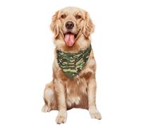 Camouflage Green Brown Camo Dog Bandana Adjustable Triangle Dog Scarfs Durable Triangle Scarf For Puppy Summer Accessories