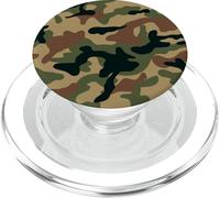 Camouflage Green Brown Camo Military Army Pattern Design PopSockets PopGrip for MagSafe