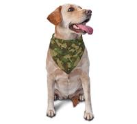 Camouflage Green Camo Pet Triangle Scarves Soft Cat Dog Kerchief Durable Dogs Bandana For Small Medium Large Dogs