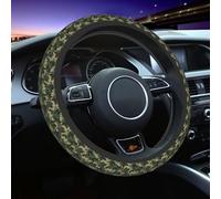 Camouflage Green Camo Universal 15 Inch Neoprene Auto Interior Decor Breathable Anti Slip Steering Wheel Covers Car Accessories for Most Vehicles