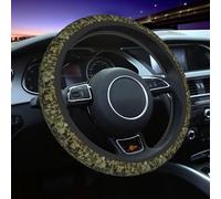 Camouflage Green Camo Universal 15 Inch Neoprene Auto Interior Decor Breathable Anti Slip Steering Wheel Covers Car Accessories for Most Vehicles