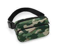Camouflage Green Fanny Pack for Women Men Adjustable Waist Bag Belt Bag for Travel Sports Hiking, style, 20x13cm