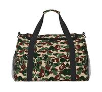 Camouflage Green Print Duffel Bag for Travel Weekender Overnight Carry On Bag Women Men Gym Luggage Bag Carry on