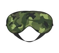 Camouflage Green Printing Sleep Mask for Women Men Double-Sided Print Soft Silk Eye Masks Eye Sleep Shade Cover
