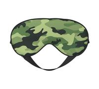 Camouflage Green Printing Sleep Mask for Women Men Double-Sided Print Soft Silk Eye Masks Eye Sleep Shade Cover