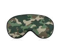 Camouflage Green Sleep Mask Soft Comfortable Eye Mask with Adjustable Strap Eye Cover Eye Shade for Men Women Work Travel