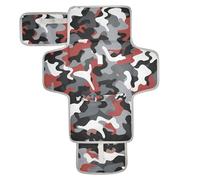 Camouflage Grey Red Black Art Reusable Diaper Changing pad with Tissue Pocket Changing pad for Changing Table with Built-in Pillow cambiador de pa?ales para Bebes