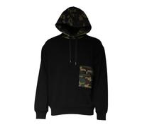Camouflage Hooded Jumper with Logo Details - male - Dolce & Gabbana - Hoodies - Black - M - Sweatshirts & Hoodies M