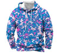 Camouflage Hoodies For Men Sweatshirts - Mens Casual Print Hoodie Sweatshirts Long Sleeve Drawstring Pullover Loose Fit Pullover With Pocket Mens Fashion Trend Workwear Fleece Warm Sweater