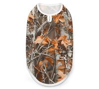 Camouflage Hunting Dead Leaves Dog And Cat Clothes Pet Summer Sleeveless T Shirt Basic Vest 2XL