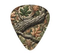 Camouflage-Hunting-Forest 12 Pack Guitar Picks With 3 Thicknesses And Storage Box, Abs Plectrums For Electric Bass Guitar Players