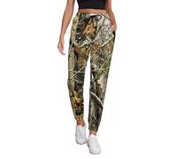 Camouflage Hunting Forests Women's Joggers Sweatpants Athletic Yoga Pants with Pockets Leggings 3XL