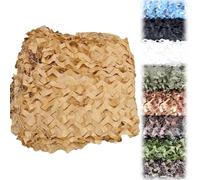 Camouflage Hunting Shooting Net Hide Military Army Camo Netting 2 3 4 5m 7m 8m 10m Camouflage Netting, Camo Net for Decoration, Camping, Shooting, Car Cover, Sunshade(Beach yellow,3x8M)