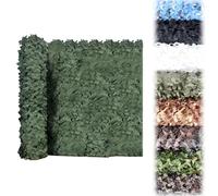 Camouflage Hunting Shooting Net Hide Military Army Camo Netting 2 3 4 5m 7m 8m 10m Camouflage Netting, Camo Net for Decoration, Camping, Shooting, Car Cover, Sunshade(Green,8x9M)