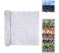 Camouflage Hunting Shooting Net Hide Military Army Camo Netting 2 3 4 5m 7m 8m 10m Camouflage Netting, Camo Net for Decoration, Camping, Shooting, Car Cover, Sunshade(White,2.5x6M)