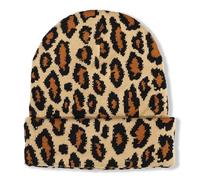 Camouflage knit hats, including giraffe, cow, leopard, and cheetah - a gift for fans of animal-inspired knit hats