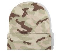 Camouflage knit hats, including giraffe, cow, leopard, and cheetah - a gift for fans of animal-inspired knit hats