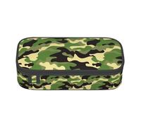 Camouflage Large-Capacity Organized Pencil Case With Full-Print Design â€“ Durable Oxford Fabric Stationery Pouch Featuring Smart Multi-Zone Layout, Mesh Pocket, Adjustable Divider & 4 Pen Slots