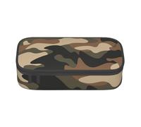 Camouflage Large-Capacity Organized Pencil Case With Full-Print Design - Durable Oxford Fabric Stationery Pouch Featuring Smart Multi-Zone Layout, Mesh Pocket, Adjustable Divider & 4 Pen Slots