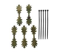 Camouflage Leaf Strips - 5-Piece Foliage Mesh, Pattern Fabric | Reusable Natural Looking Decor for Camping Shelters, Weather Resistant Net for Paintball Arenas, Stealth Solution for Survival Scenario
