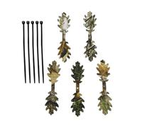 Camouflage Leaf Strips - 5-Piece Foliage Mesh, Pattern Fabric | Reusable Natural Looking Decor for Camping Shelters, Weather Resistant Net for Paintball Arenas, Stealth Solution for Survival Scenario