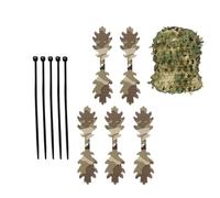 Camouflage Leaf Strips - 5pcs Polyester, Hunting Hat Concealment Gear, Natural Accessories | Perfect For Jungle Desert Wilderness Trips, Outdoor Adventure, Field Exercises, Challenges, Training Games