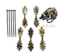 Camouflage Leaf Strips for Helmet,5-Piece Backpacks Concealment Camouflage Leaf Strips - Natural Concealment Gear for Adventure Players Desert Wilderness Jungle Challenges Hunting Trips Training